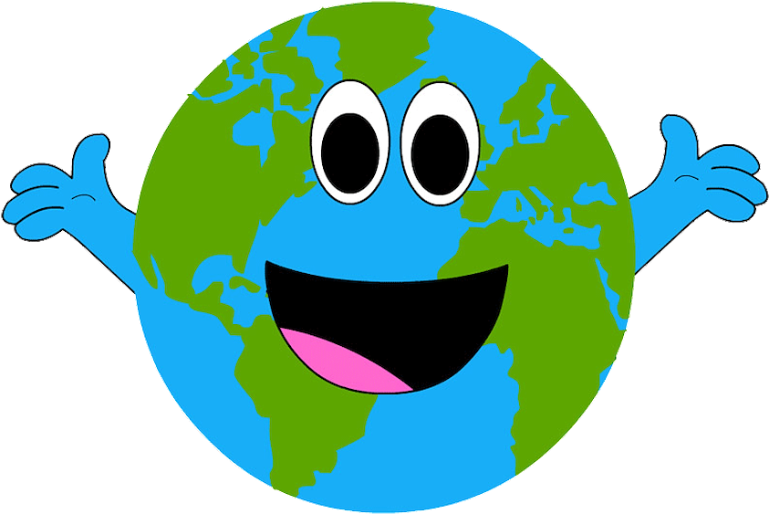Earthdaycentral Day - Clipart Transparent Happy Earth - Png Download (851x630), Png Download