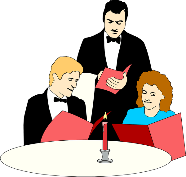 Waitress Clipart Cartoon - Restaurant Clipart - Png Download (600x570), Png Download