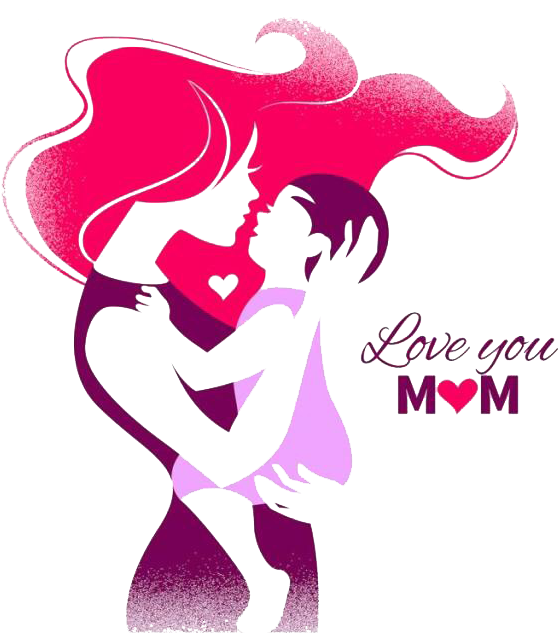 Transparent Mom And Son Clipart - Happy Mother's Day 2020 - Png Download (559x633), Png Download