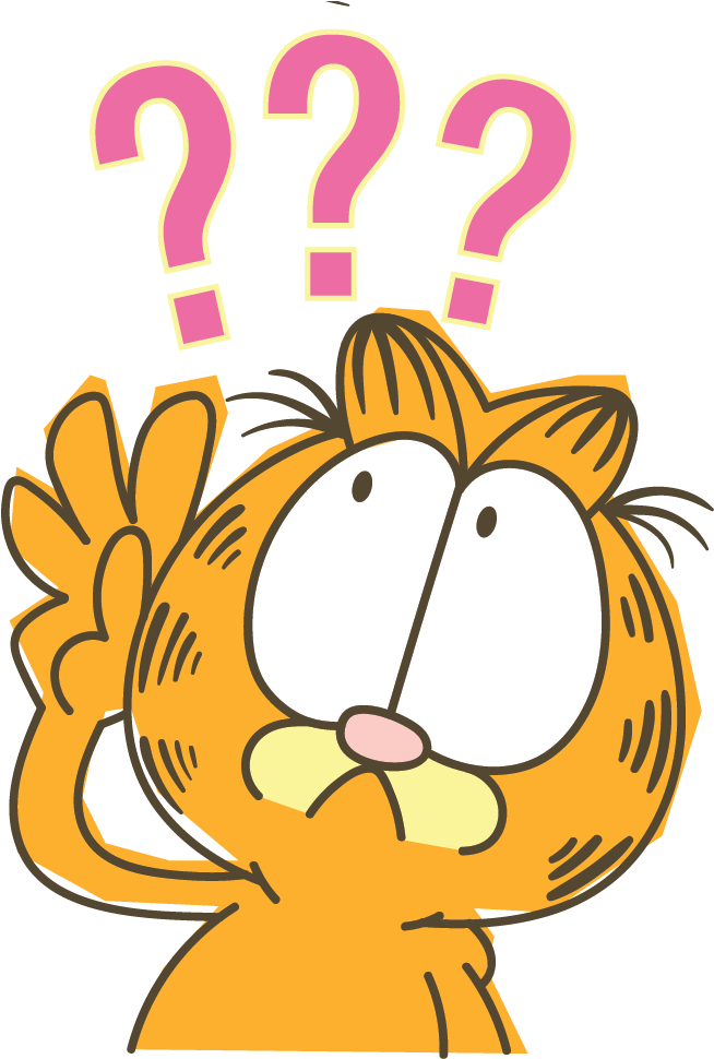 Garfield Line Messaging Sticker - Garfield Line Stickers Clipart (654x970), Png Download