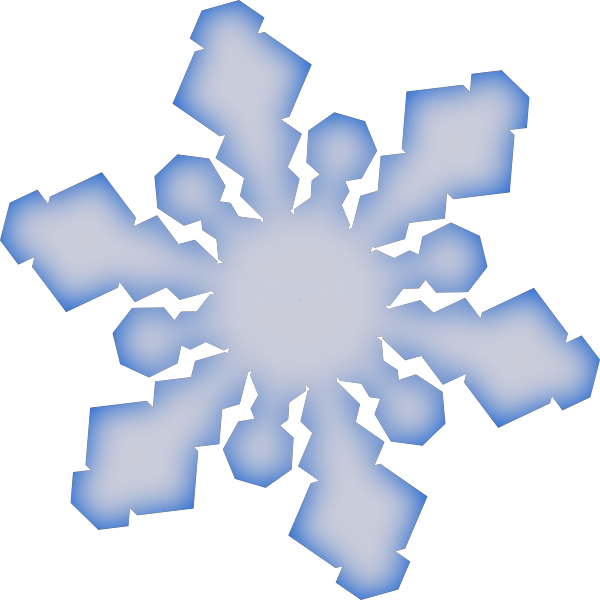 Falling Snowflake Clipart Blue Vector Library Library - Simple Snowflake Clipart Transparent Background - Png Download (600x600), Png Download