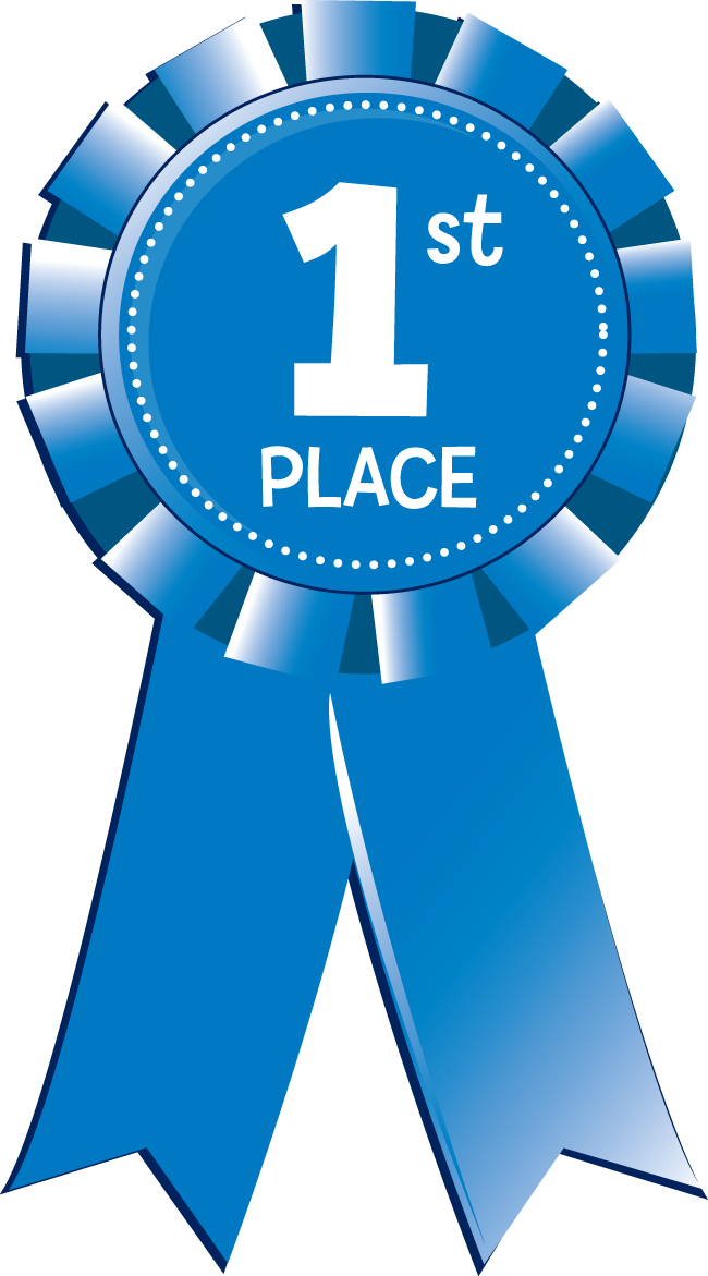 Blue Ribbon Clip Art - 1st Place Ribbon Png Transparent Png (650x1171), Png Download