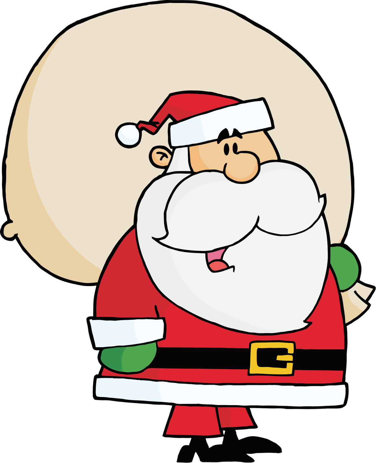 Animated Clipart Santa Claus - Png Download (1301x1600), Png Download