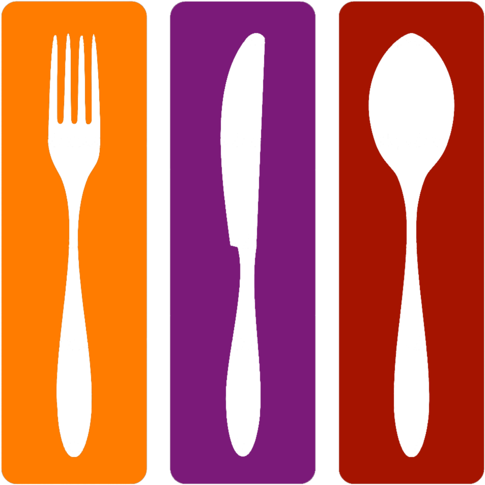 Purple Clipart Spoon - Clip Art Knife And Fork - Png Download (1024x1024), Png Download