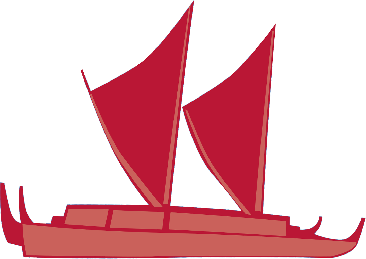 Computer Graphic Of A Canoe - Lugger Clipart (1443x1020), Png Download