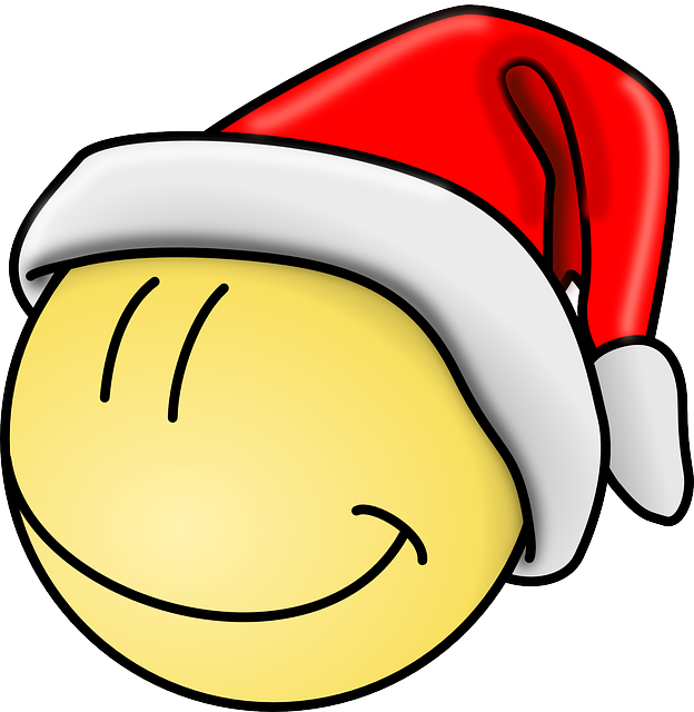 Red, Happy, Faces, Face, Hat, Smiley, Christmas, Funny - Smiley Face Clip Art - Png Download (624x640), Png Download