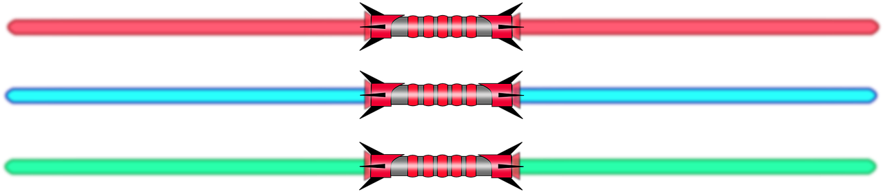 Lightsaber Double Red Free Photo Clipart (1280x640), Png Download