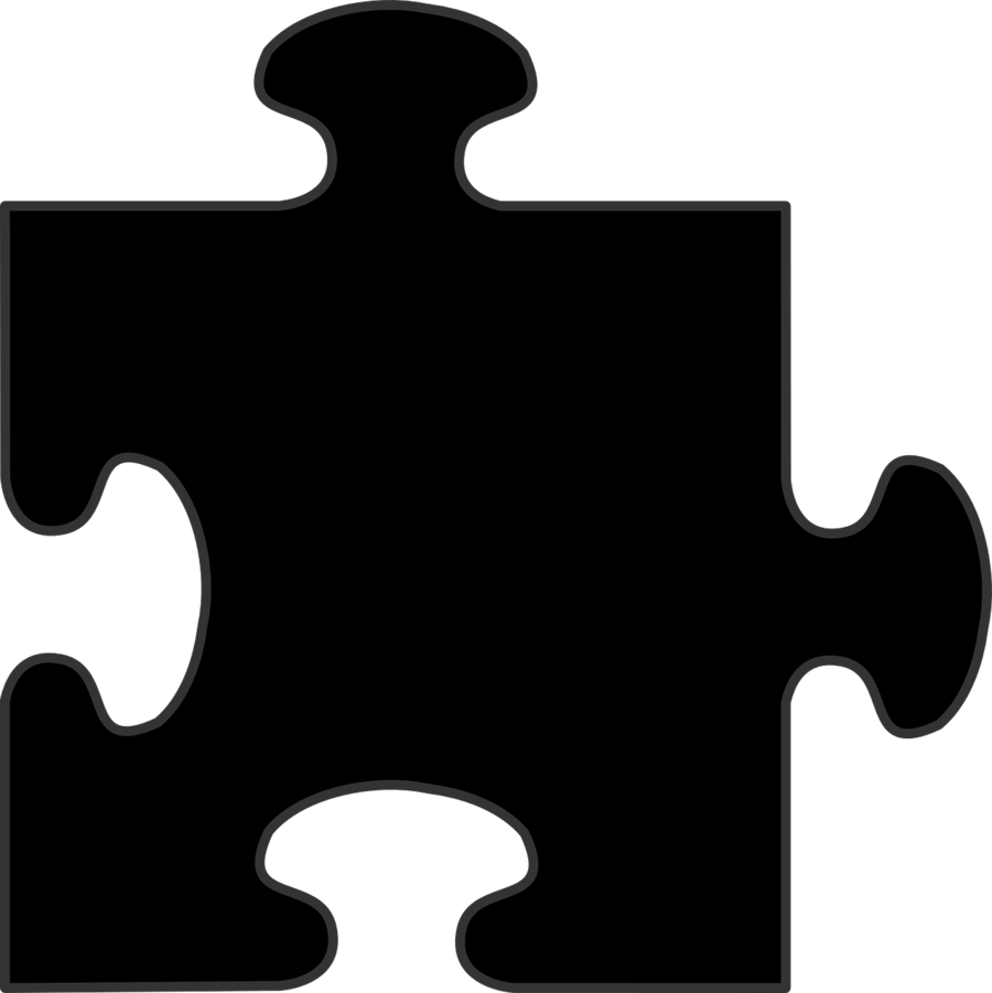 Black Puzzle Piece Png Clipart Jigsaw Puzzles Clip - Puzzle Piece Vector Png Transparent Png (900x901), Png Download
