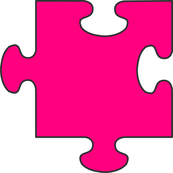 Transparent Puzzle Pieces Clipart - Pink Puzzle Piece Clip Art - Png Download (600x601), Png Download
