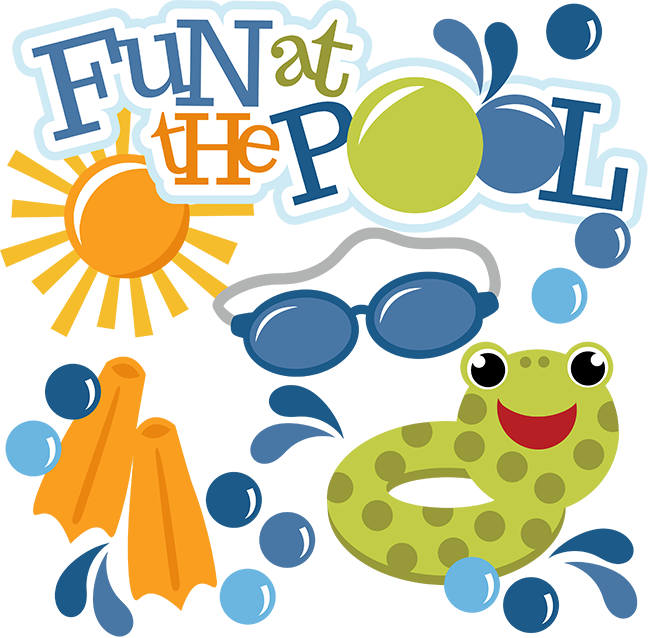 Fun At The Pool Svg Swimming Svg Files For Scrapbooking - Scalable Vector Graphics Clipart (648x638), Png Download