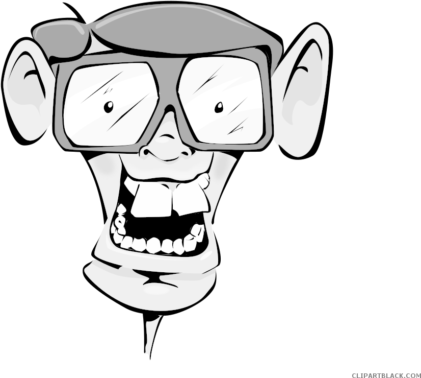 Transparent Glasses Clipart Black And White - Nerd Clipart - Png Download (826x740), Png Download