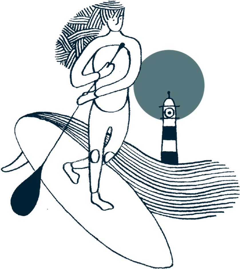 Siss Paddleboard - Illustration Clipart (1000x1000), Png Download