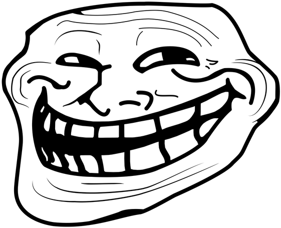 Transparent Troll Face Meme Clipart (600x547), Png Download