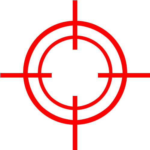Gun Target Png » Png Image - Red Target Png Clipart (576x576), Png Download