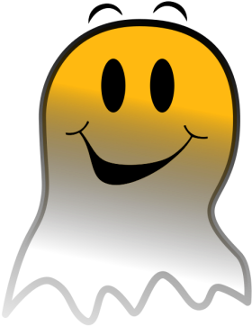 Ghost Smiley Png Images - Yellow Ghost Clipart (600x600), Png Download