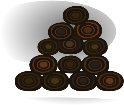 Firebog Log Pile Svg Clip Arts - Chocolate - Png Download (600x407), Png Download