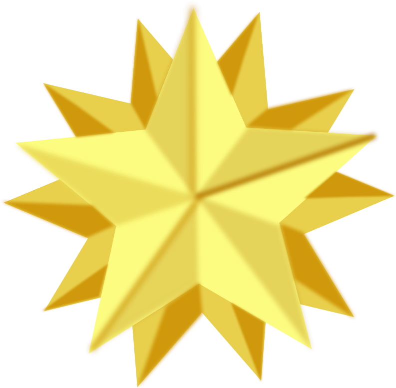 Golden Star - Gold Star Shape Png Clipart (800x784), Png Download