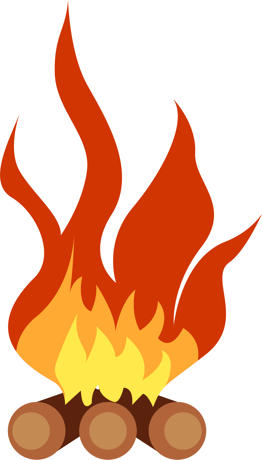 Firewood Clipart Camp Fire - Camp Fire Cartoon Png Transparent Png (858x1502), Png Download