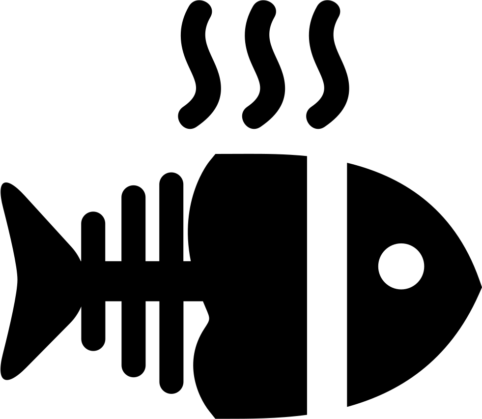 Fish Bone Clip Art - Molde Espinha De Peixe - Png Download (981x852), Png Download