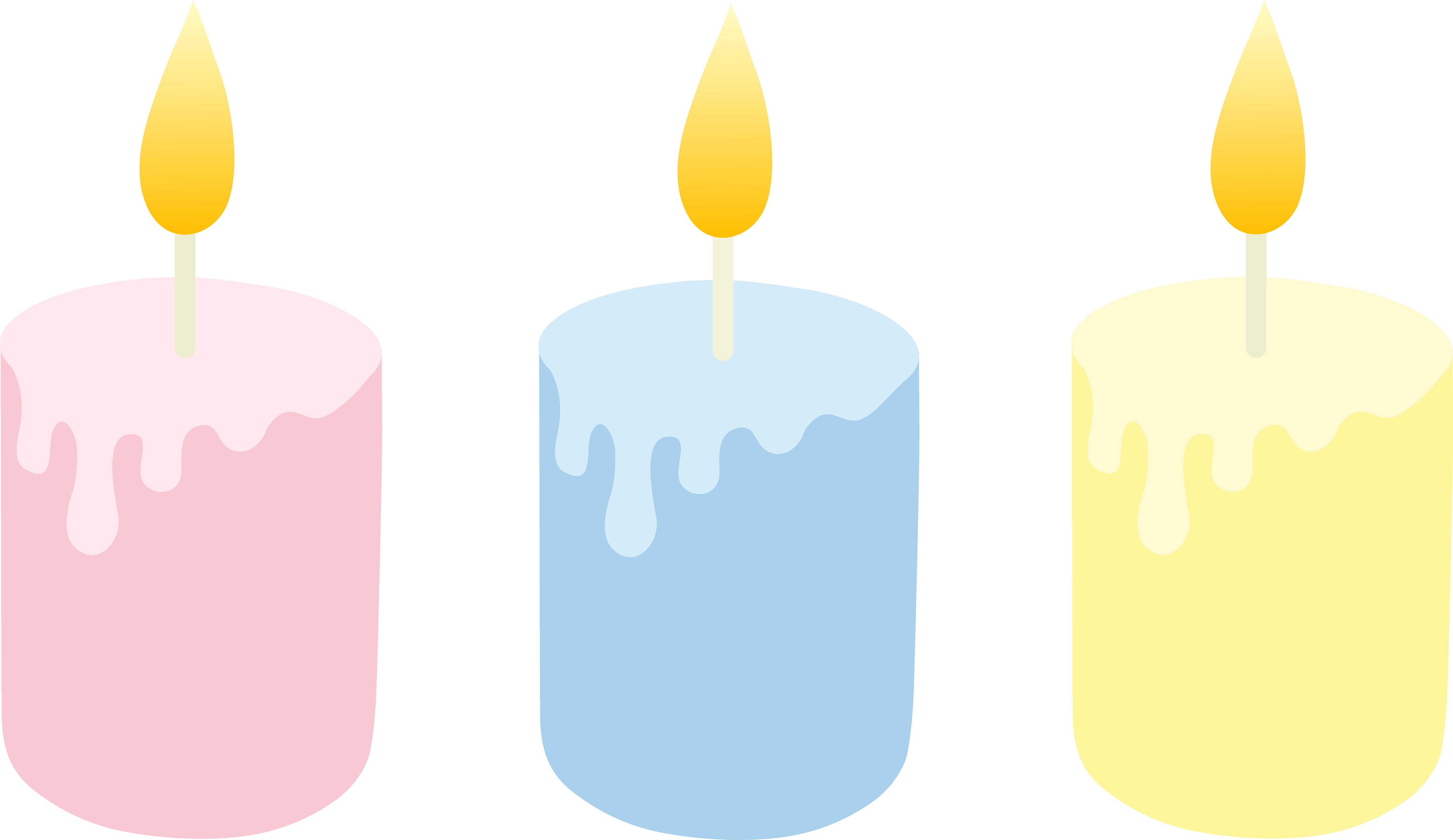 Birthday Candles Clipart Large - Free Candle Clip Art - Png Download (5885x3405), Png Download