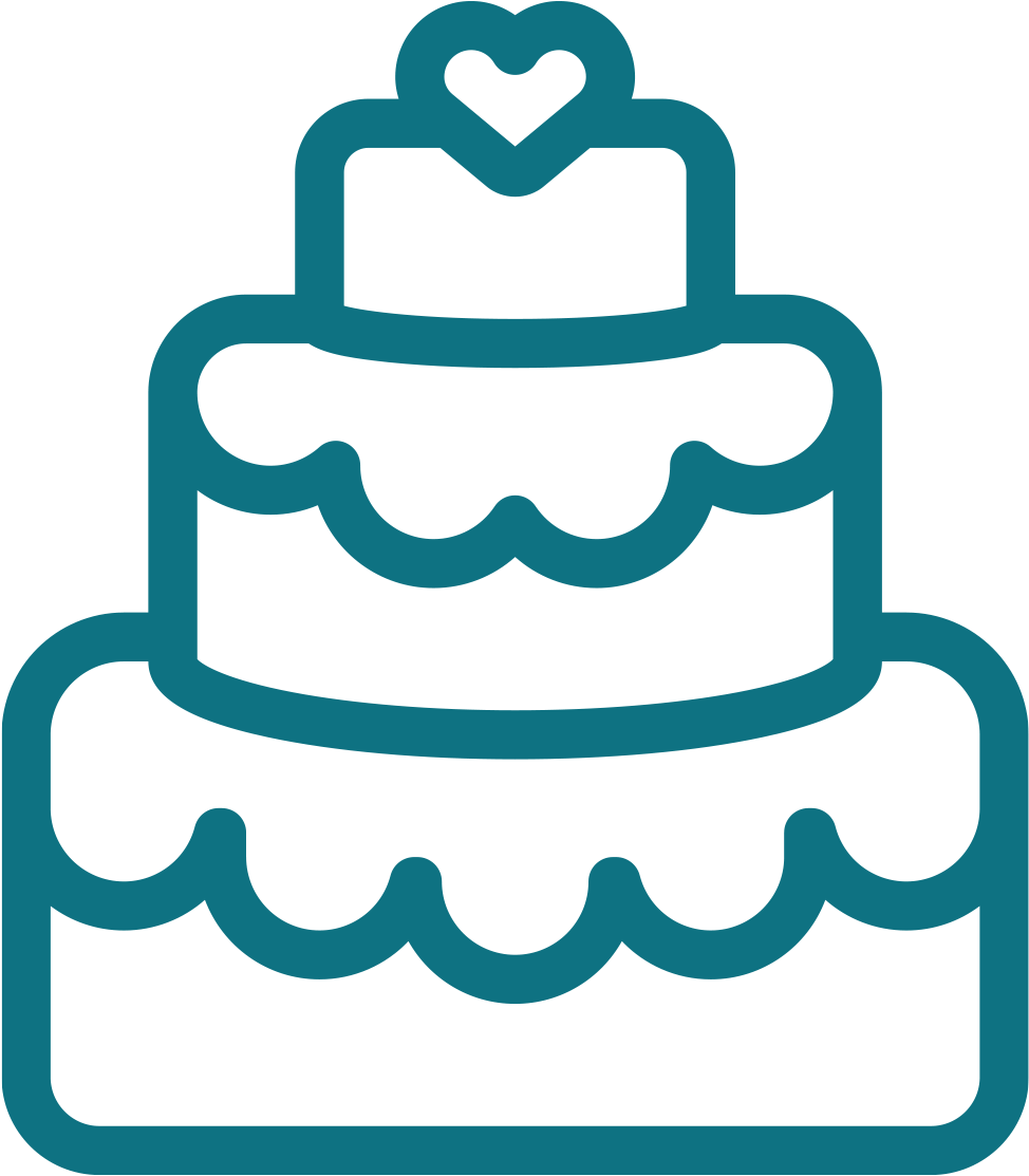 Silhouette Wedding Cake Png Clipart (1500x1115), Png Download