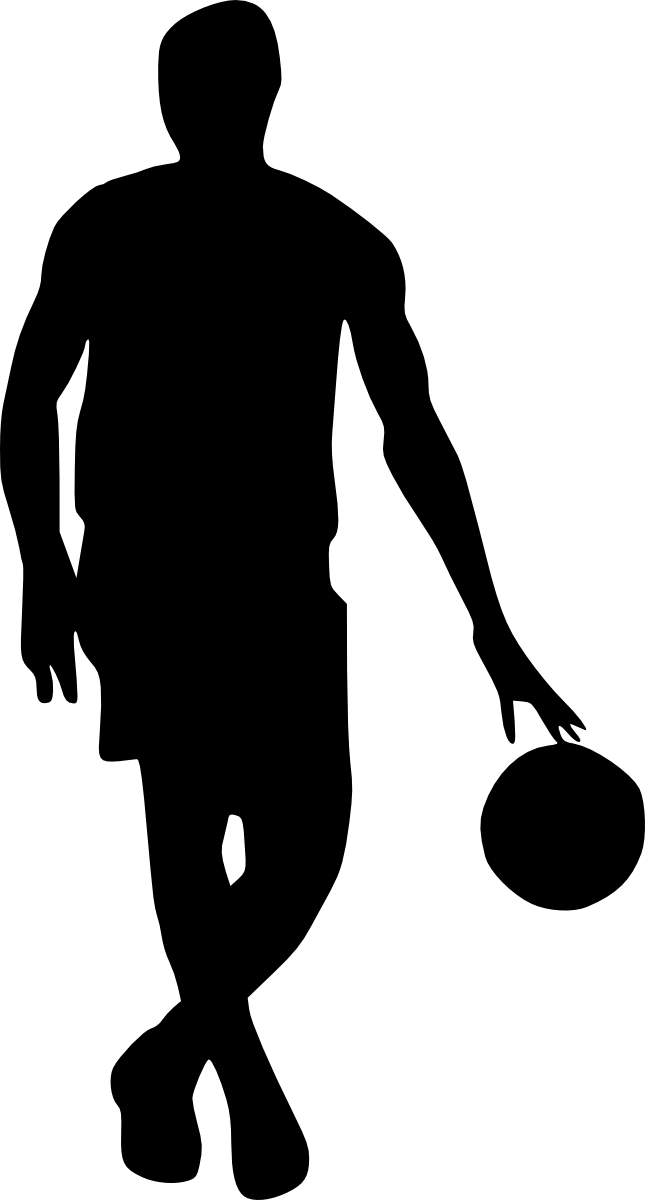 Basketball Silhouette Clip Art - Silhouette Playing Basketball Png Transparent Png (645x1200), Png Download
