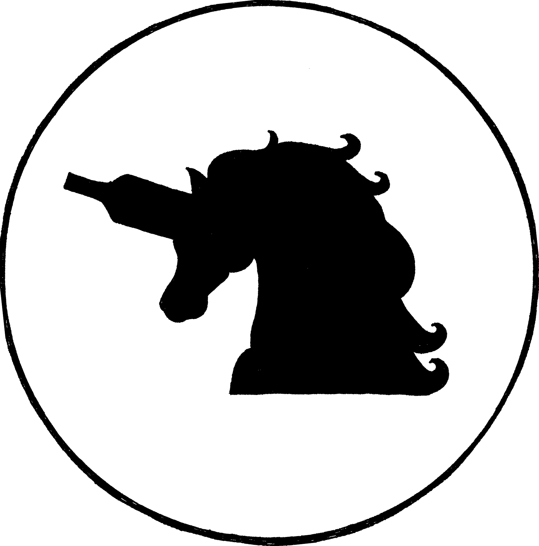 Unicorn Horn As A Wine Bottle Clipart (1791x1815), Png Download