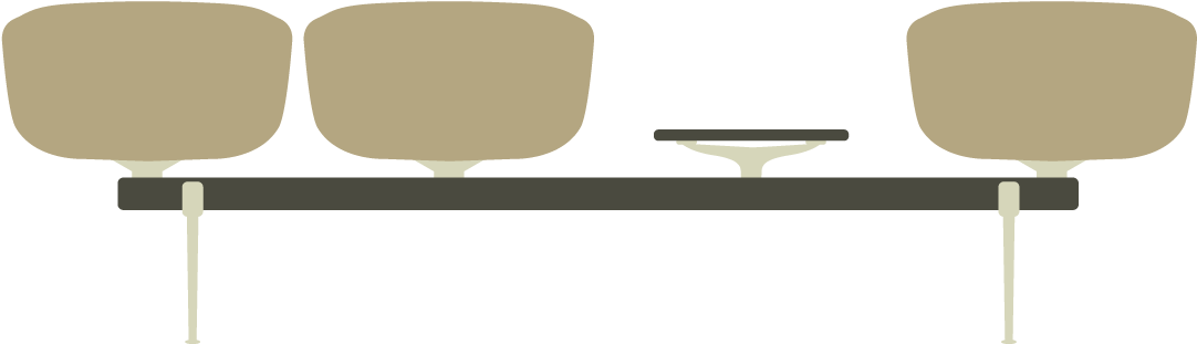 Tandem Seating - Table Clipart (1214x445), Png Download