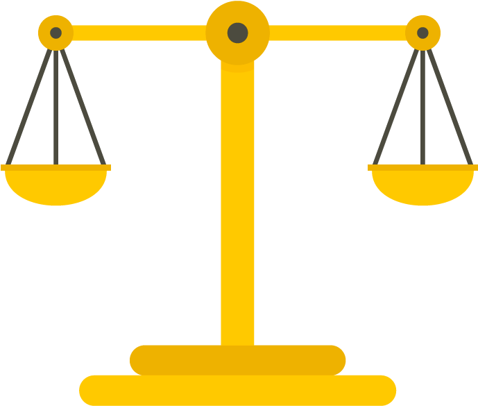 Transparent Scales Of Justice Clipart - Justice Scale Clipart Transoarent - Png Download (689x585), Png Download