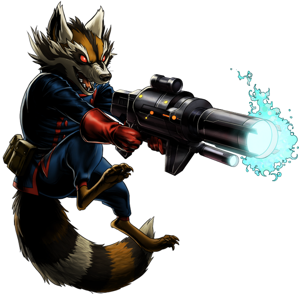 Rocket Raccoon Marvel Png Clipart (600x590), Png Download