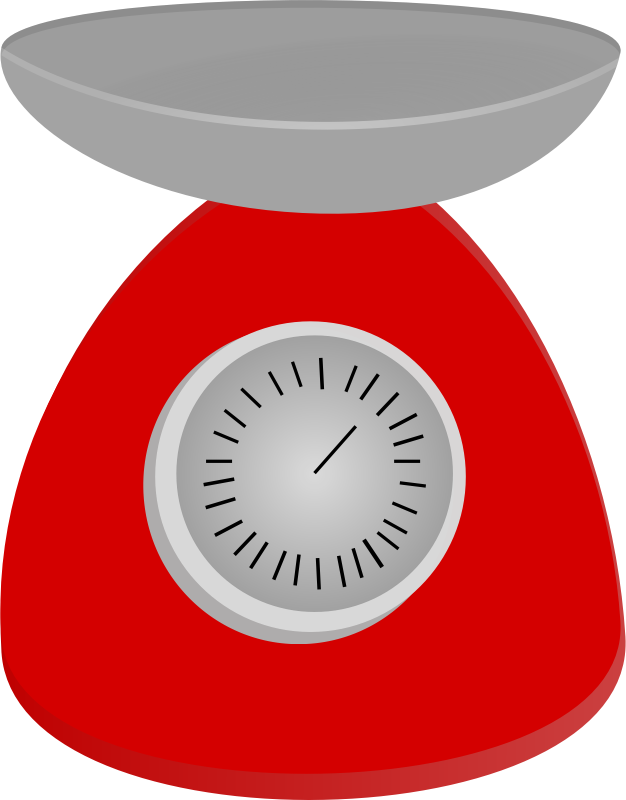 Red Analog Scale Medium Image Png - Weighing Scale Clipart Png Transparent Png (626x800), Png Download