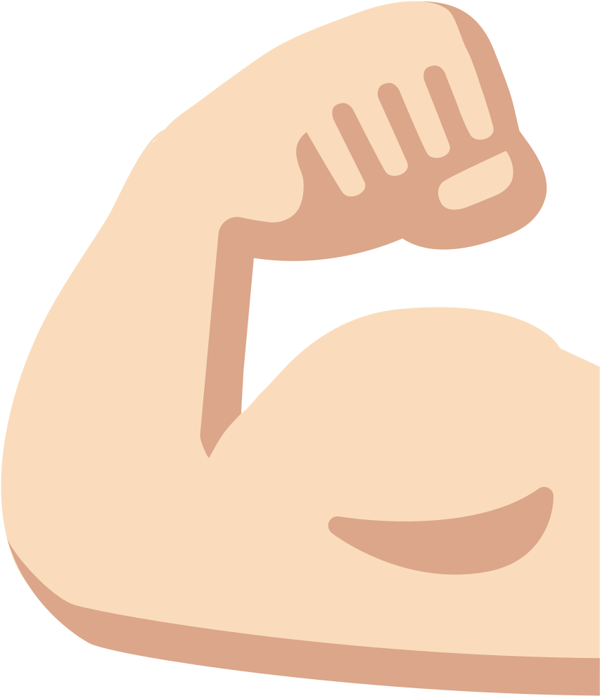 Hd Emoji U F - Transparent Background Muscle Emoji Png Clipart (853x989), Png Download