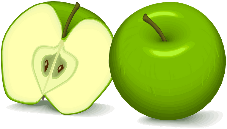 Green Apples Clipart - Clipart Green Fruit - Png Download (800x466), Png Download