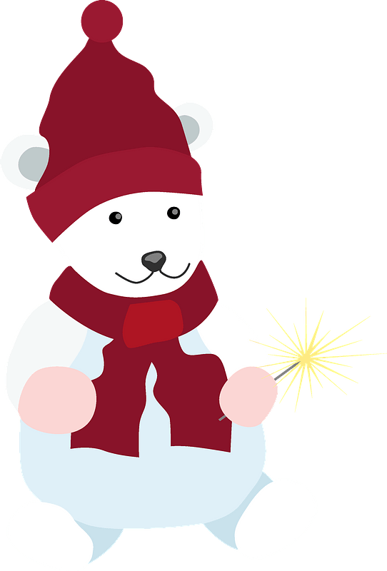 Christmas Bear Clipart - Illustration - Png Download (542x800), Png Download