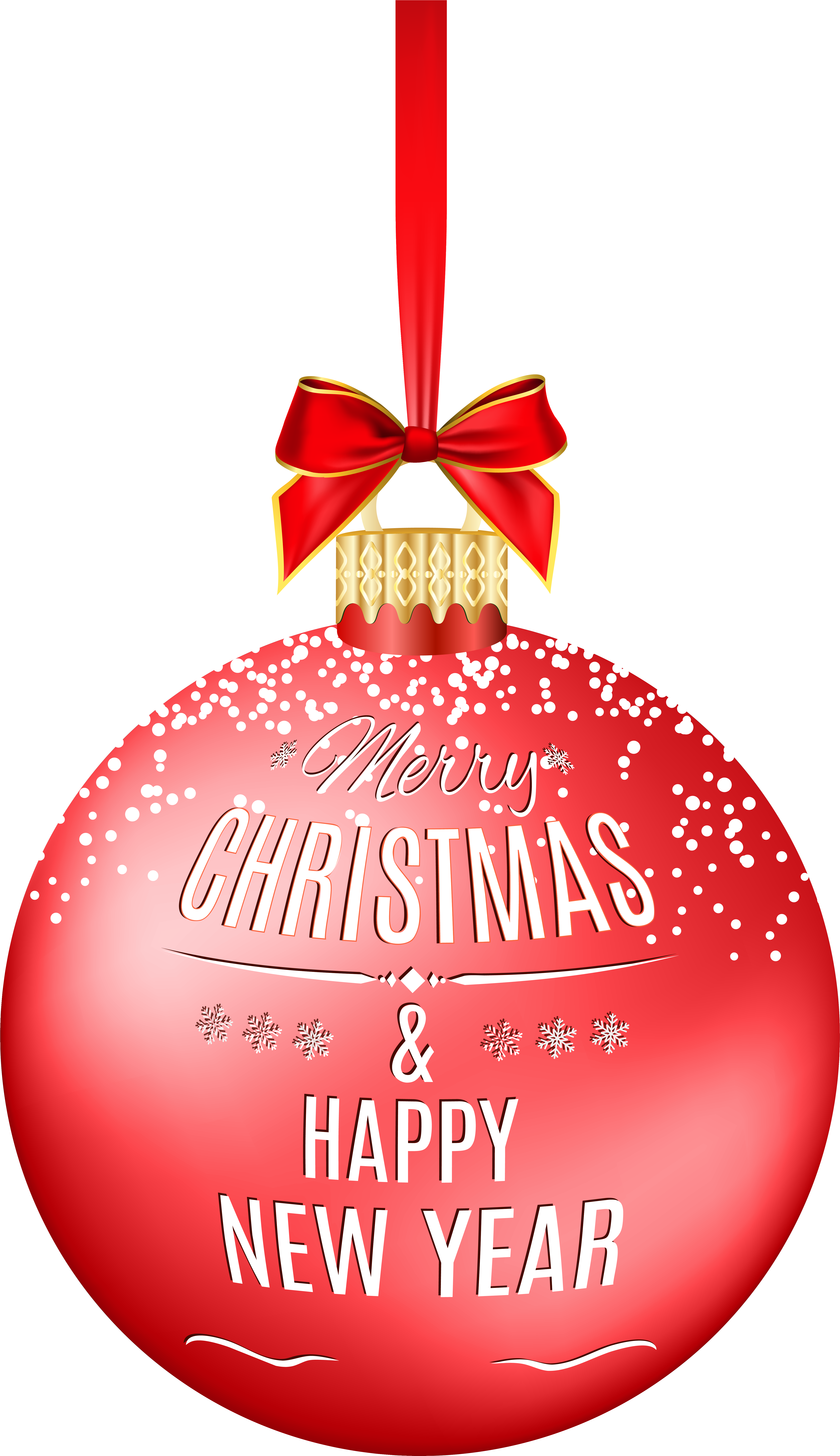 Christmas Present Clipart - Clip Art Merry Christmas And Happy New Year - Png Download (5271x8785), Png Download