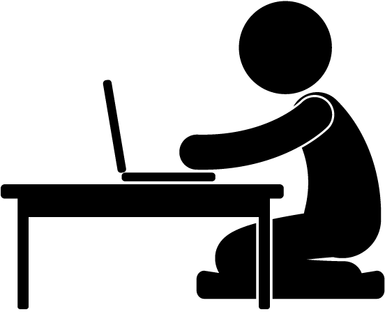 Working At Desk Clipart - Png Download (640x640), Png Download