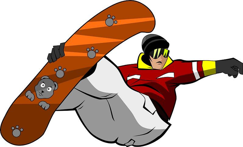 Snowboarder Clipart - Snowboarding Clipart Png Transparent Png (800x483), Png Download