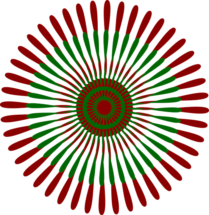 Free Circle Pattern Cliparts, Download Free Clip Art, - Red Round Flower Design Png Transparent Png (702x720), Png Download