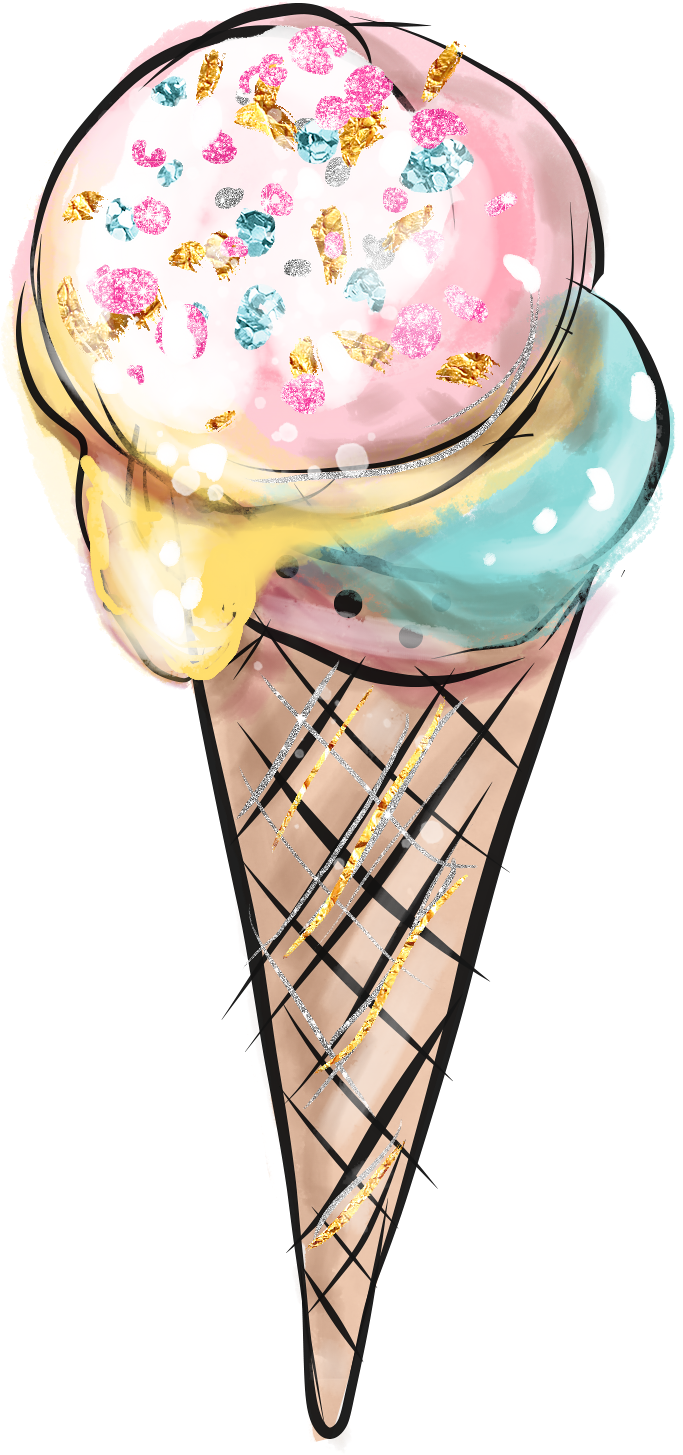 #icecream #icecreamcone #summer #summerdays #cooldown - Ice Cream Cone Clipart (683x1455), Png Download