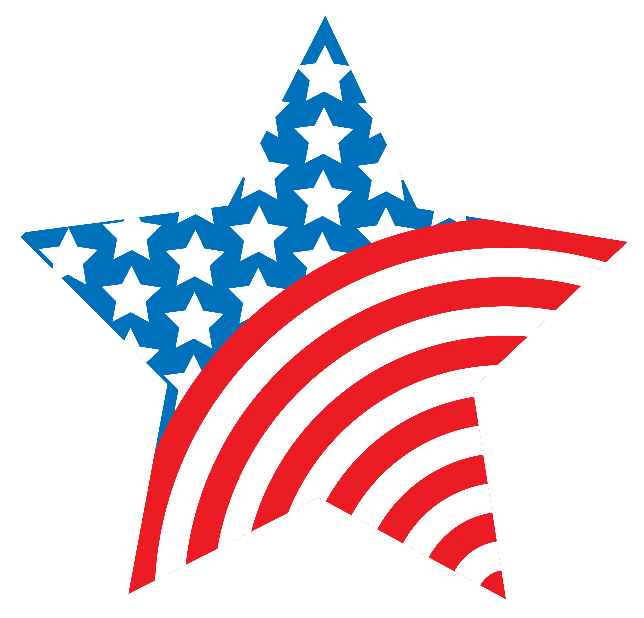 American Star Clipart - American Flag Stars Transparent Background - Png Download (5056x3440), Png Download