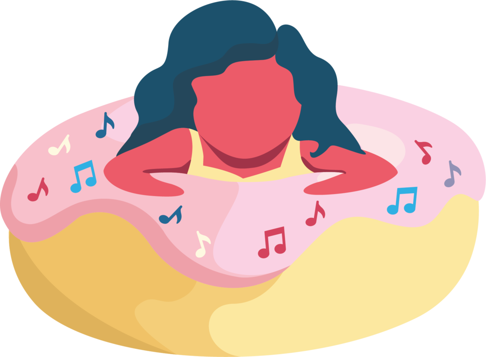 Donut - Illustration Clipart (1000x736), Png Download