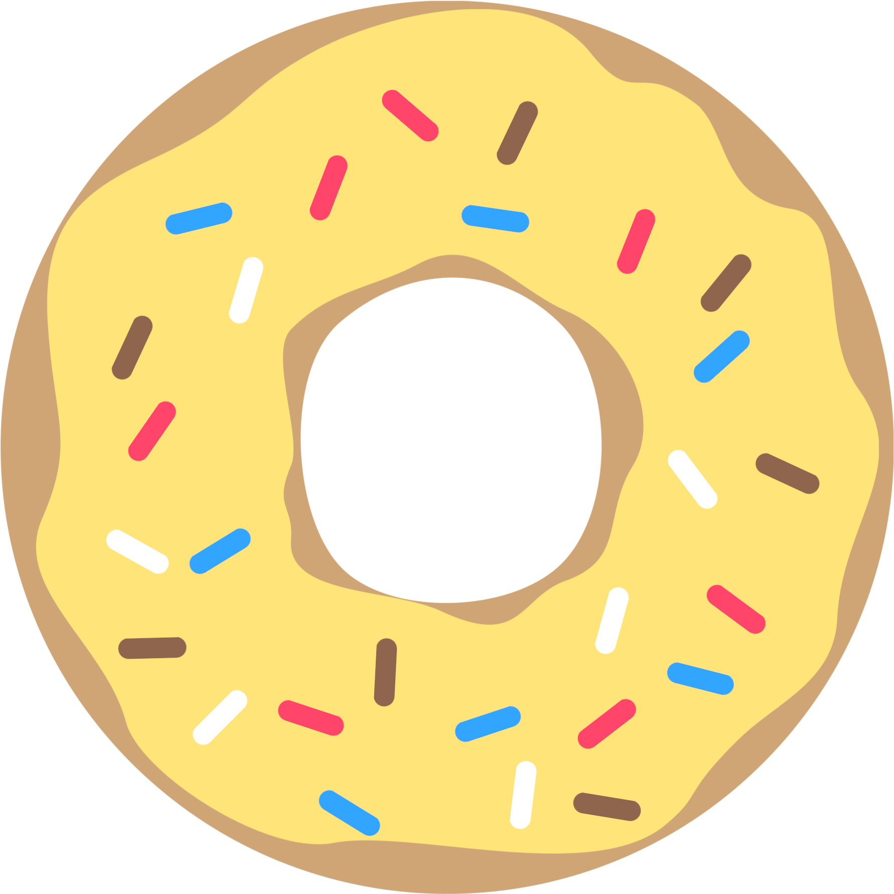 Free Printable Donut Banner Clipart (1806x1806), Png Download