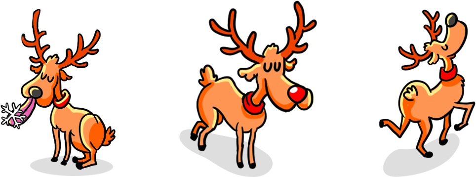 Reindeer Clipart (989x389), Png Download
