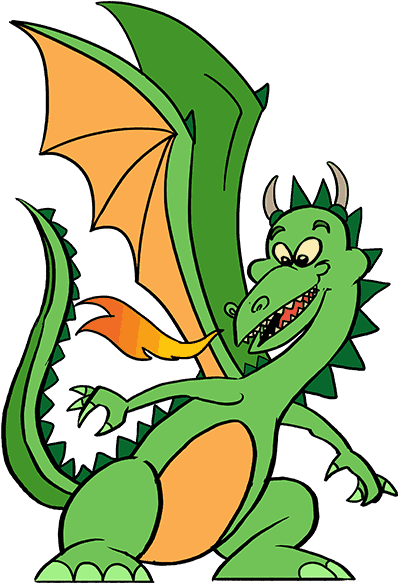How To Draw A Cartoon Dragon - Pete's Dragon Breathing Fire Clipart (678x600), Png Download