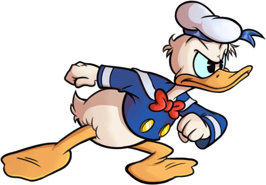 Donald Duck Download Transparent Png Image - Drawing Donald Duck Clipart (1024x698), Png Download