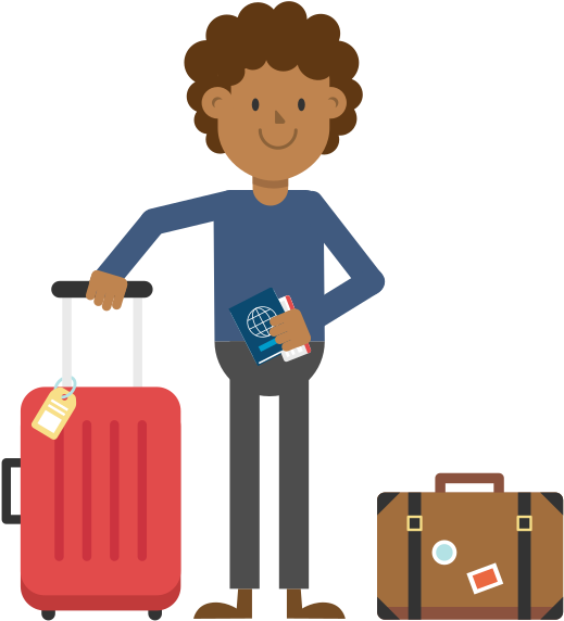 Man With Suitcase Clipart Png Download Full Size Clipart (5555223