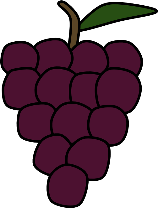 Grapes, Purple, Bunch - Seedless Fruit Clipart (816x1056), Png Download