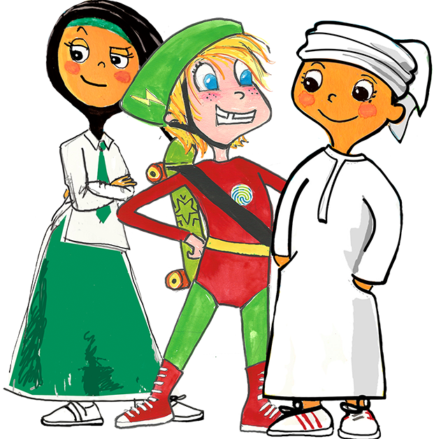 Eco Heroes Characters Clipart (621x627), Png Download