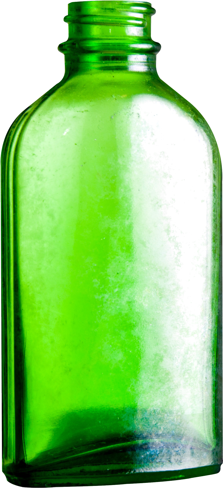 Empty Glass Bottle Png Download - Green Glass Bottle Transparent Background Clipart (1400x1825), Png Download