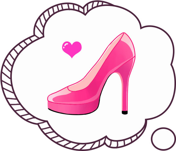 Heels Clipart Chanel - Cartoon Pink High Heels - Png Download (640x640), Png Download
